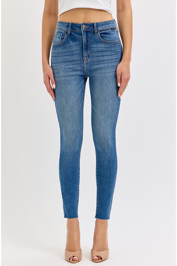 11" High Rise Ankle Skinny with Straight Cut Hem